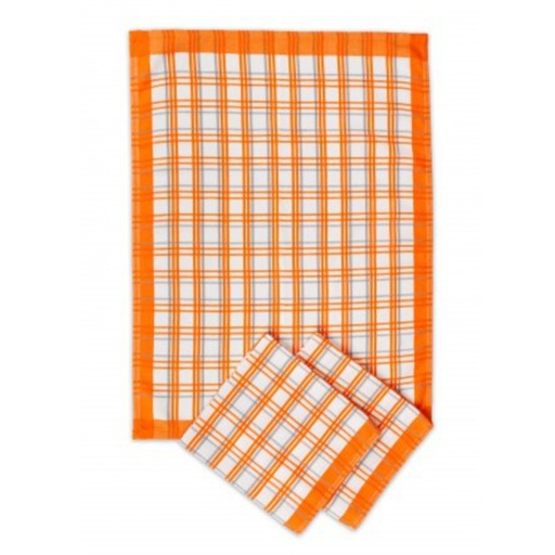 [PM-1034-O] Utěrka kuchyňská 70 × 50 cm, oranžová, 3 ks – 100% egyptská bavlna